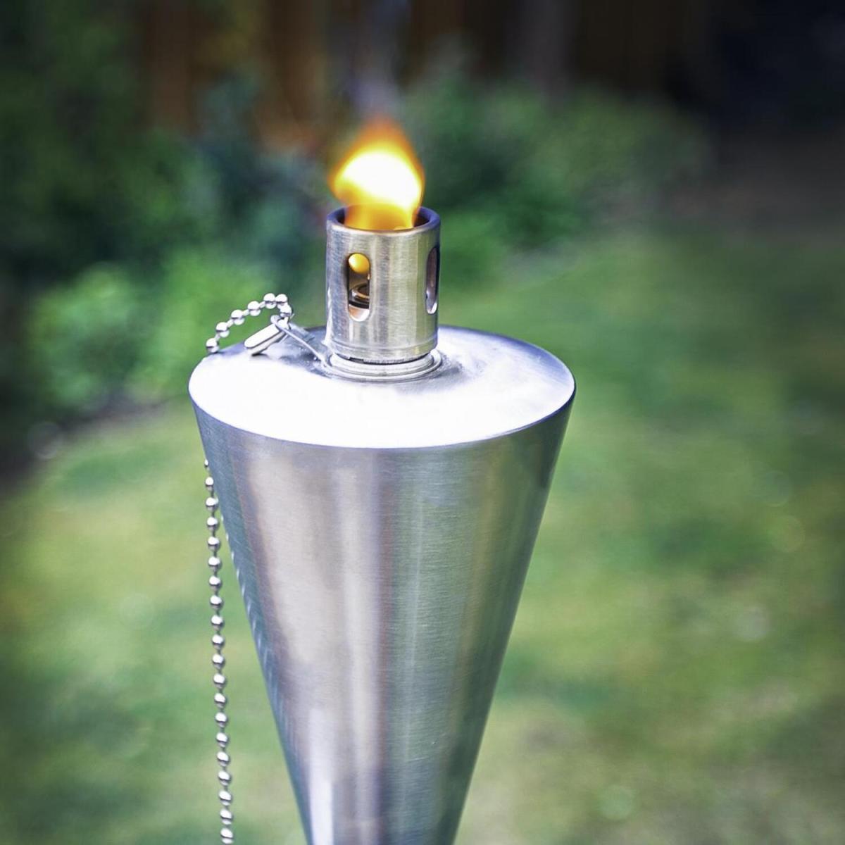 Metal Garden Torch Tiki Torch - Pack of 1 - Grey / 8.5cm – image 4