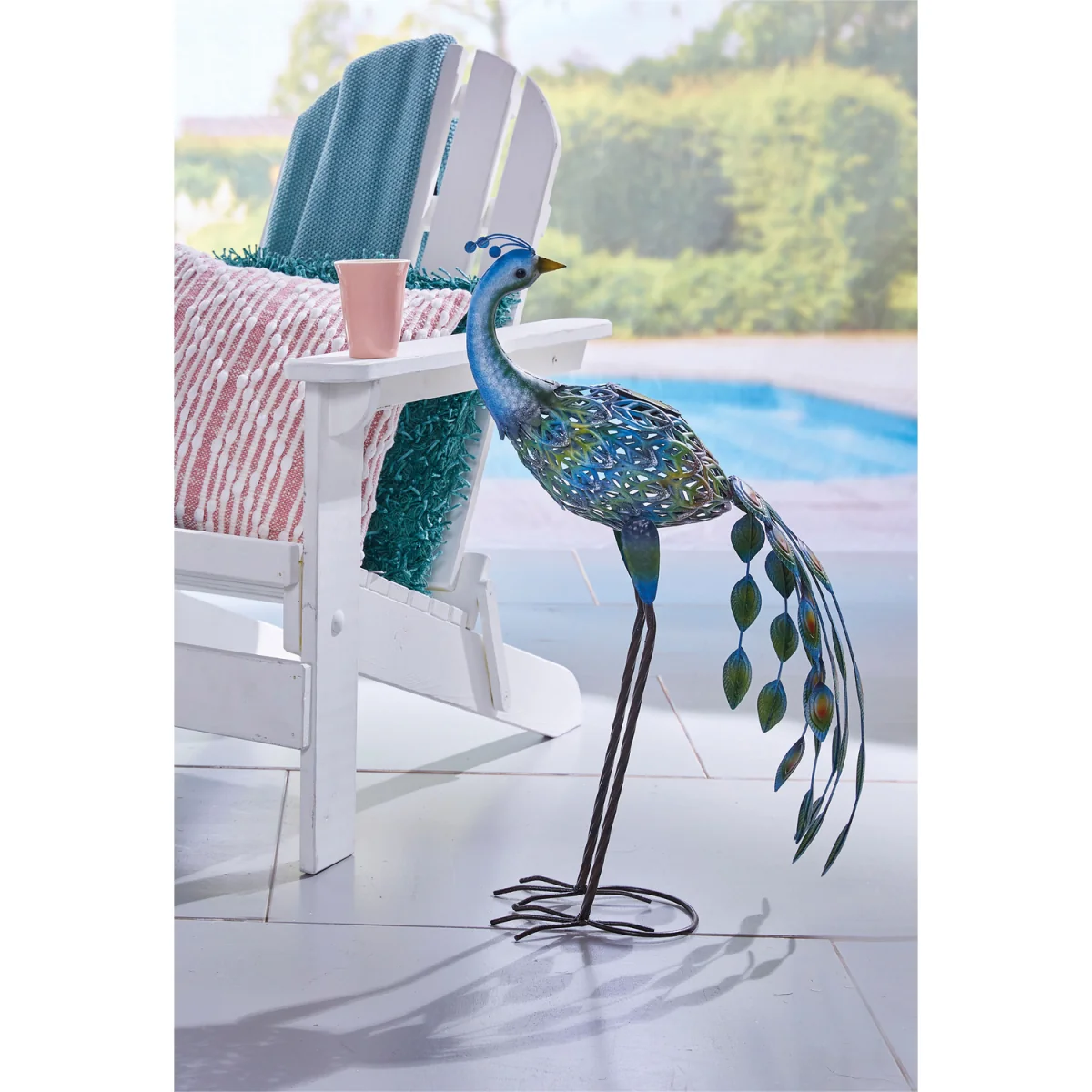 Luxform Peacock Solar Metal Figure 27196 - Blue / Green – image 3