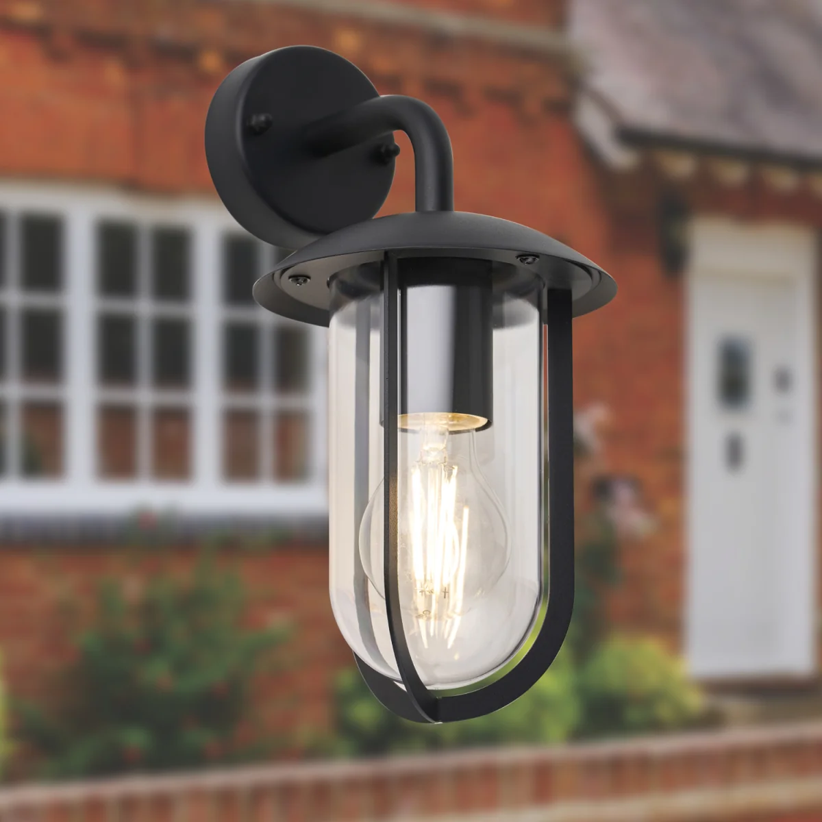 Bronty Outdoor Wall Light - Black And Clear Pc – image 4