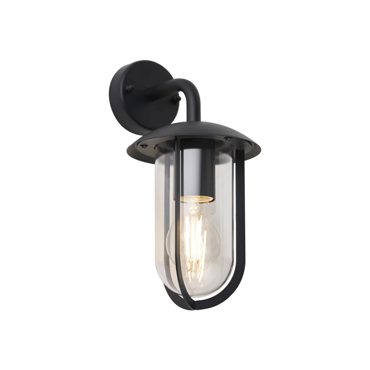 Bronty Outdoor Wall Light - Black And Clear Pc – image 1