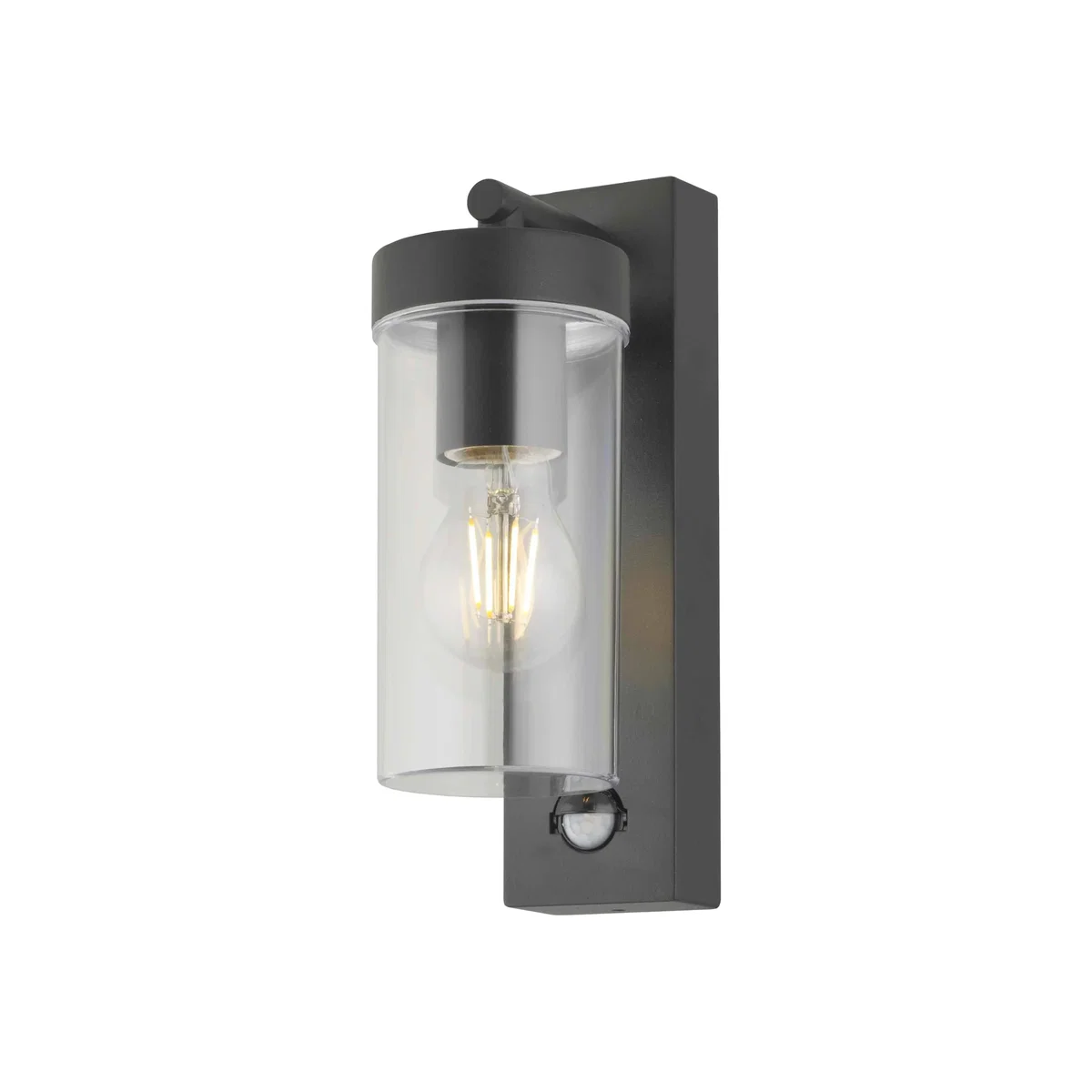 Hadron Outdoor Sensor Wall Light - Black And Clear Pc – image 1