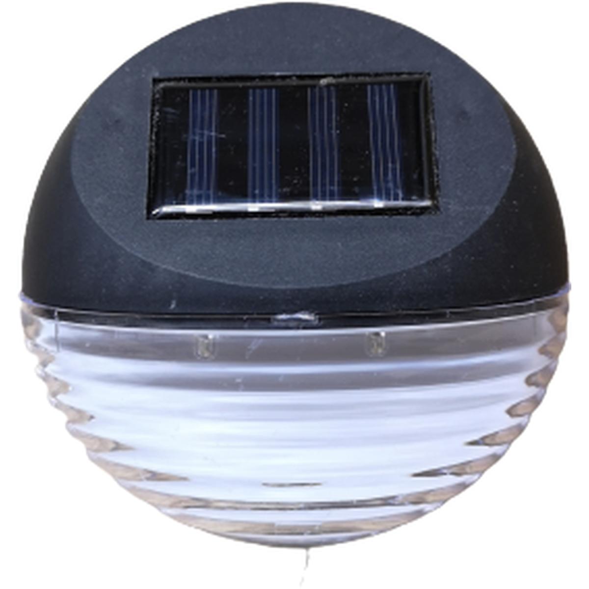11cm Set of 6 LED Outdoor Solar Wall Mounted Fence Lights - Black – image 3