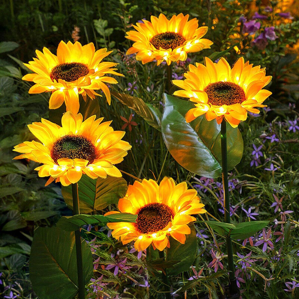 Outdoor LED Sunflower Solar Light - Yellow / 2 – image 2