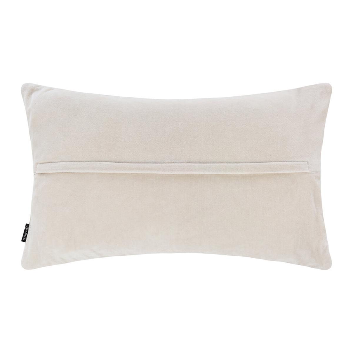 Retreat - Velour Quilted Cushion - 30x50cm - Cream – image 2