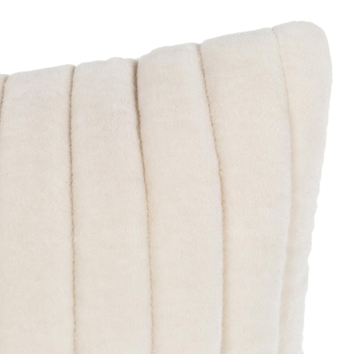 Retreat - Velour Quilted Cushion - 30x50cm - Cream – image 4