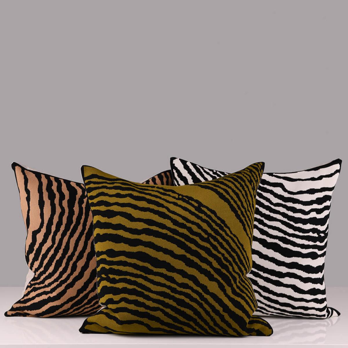 Moss Wood Block Square Cushion Cover – image 2