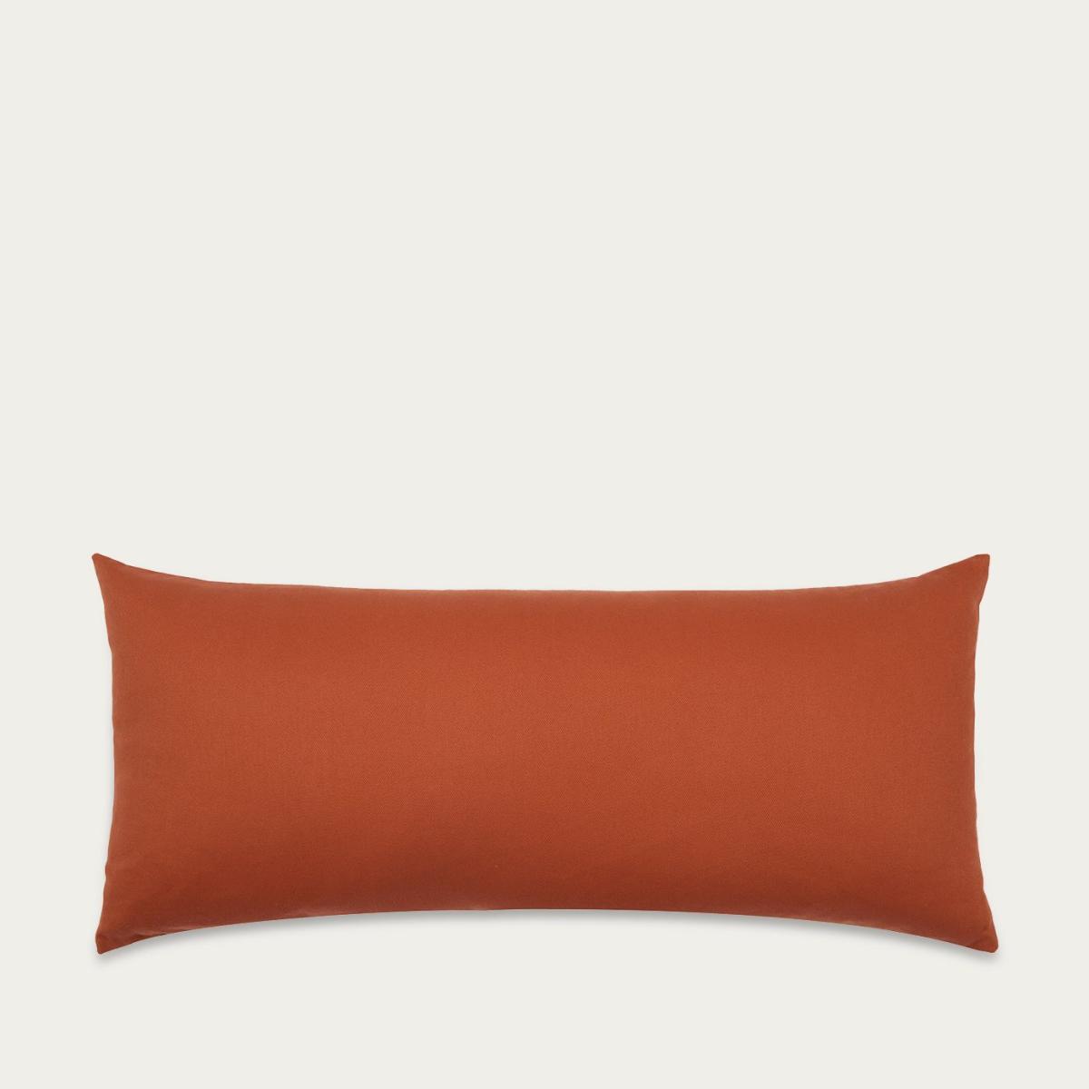 Terracotta Oblong Block Cushion Cover