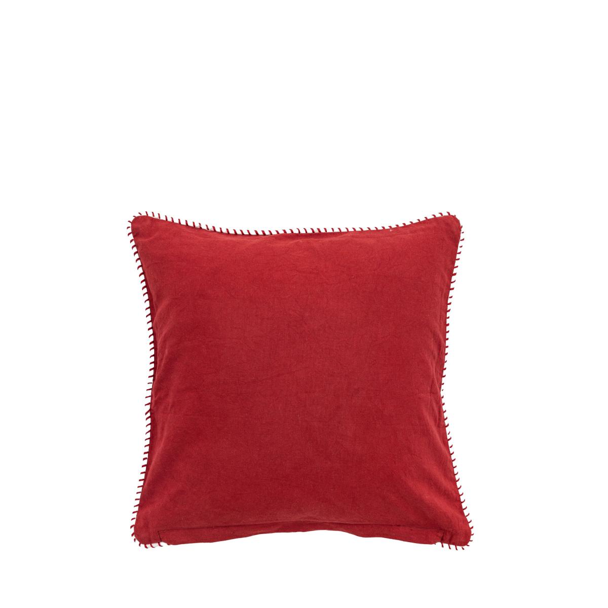 Noel Square Cushion Cover Red – image 3