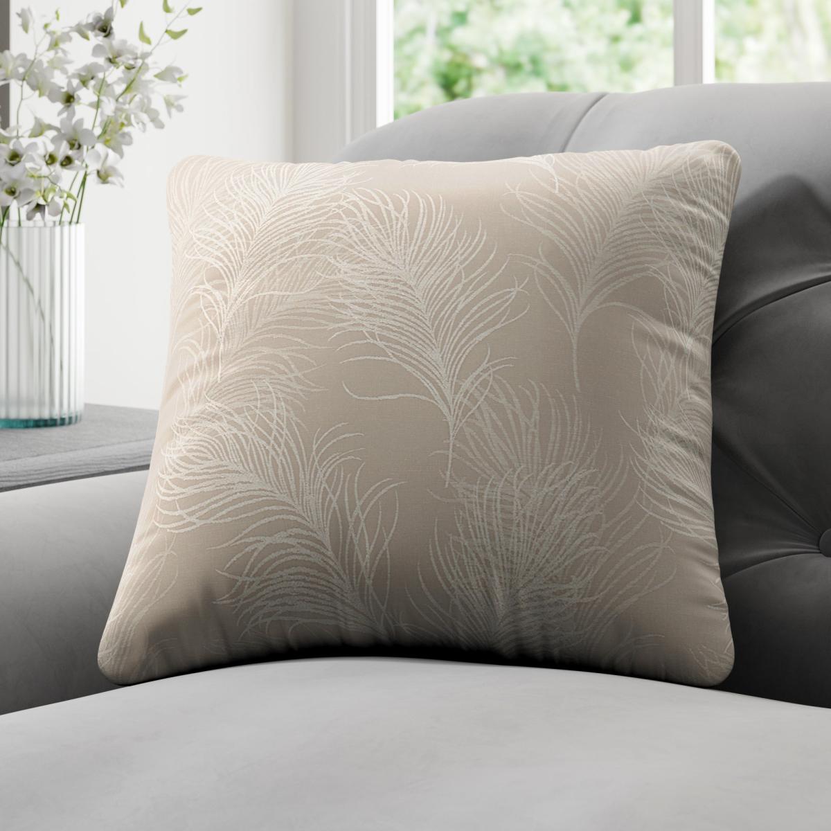 Feathers Made to Measure Cushion Cover Feathers Coffee – image 1
