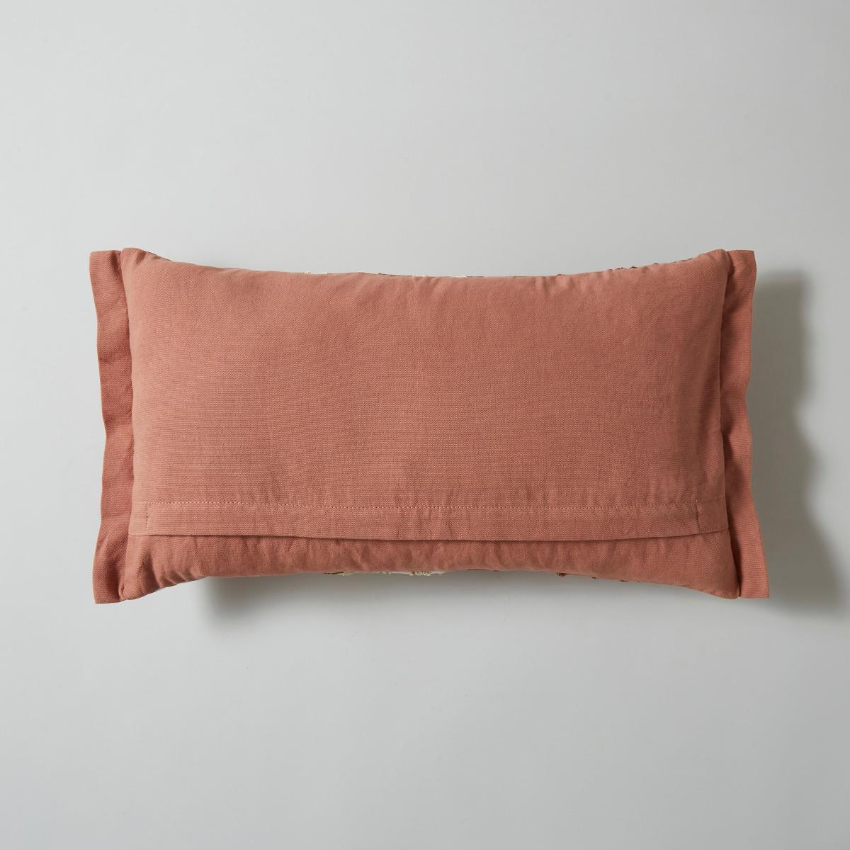 Embroidered Palm Cushion Cover Baked Clay Red – image 6