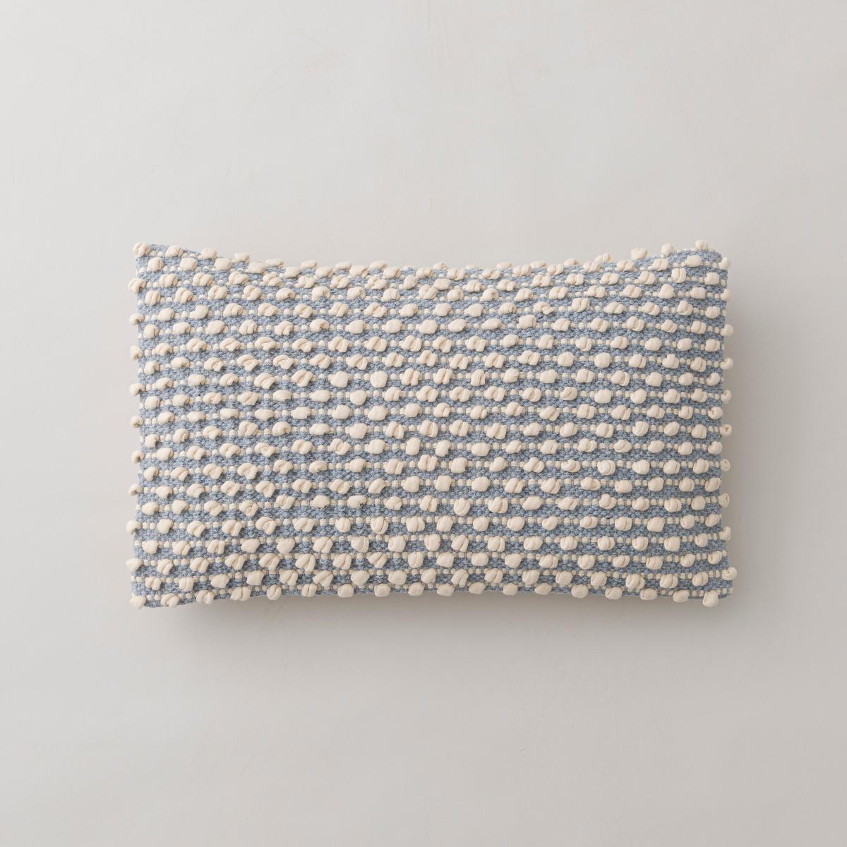 Jersey Bobble Rectangle Cushion Cover Duck Egg (Blue) – image 3