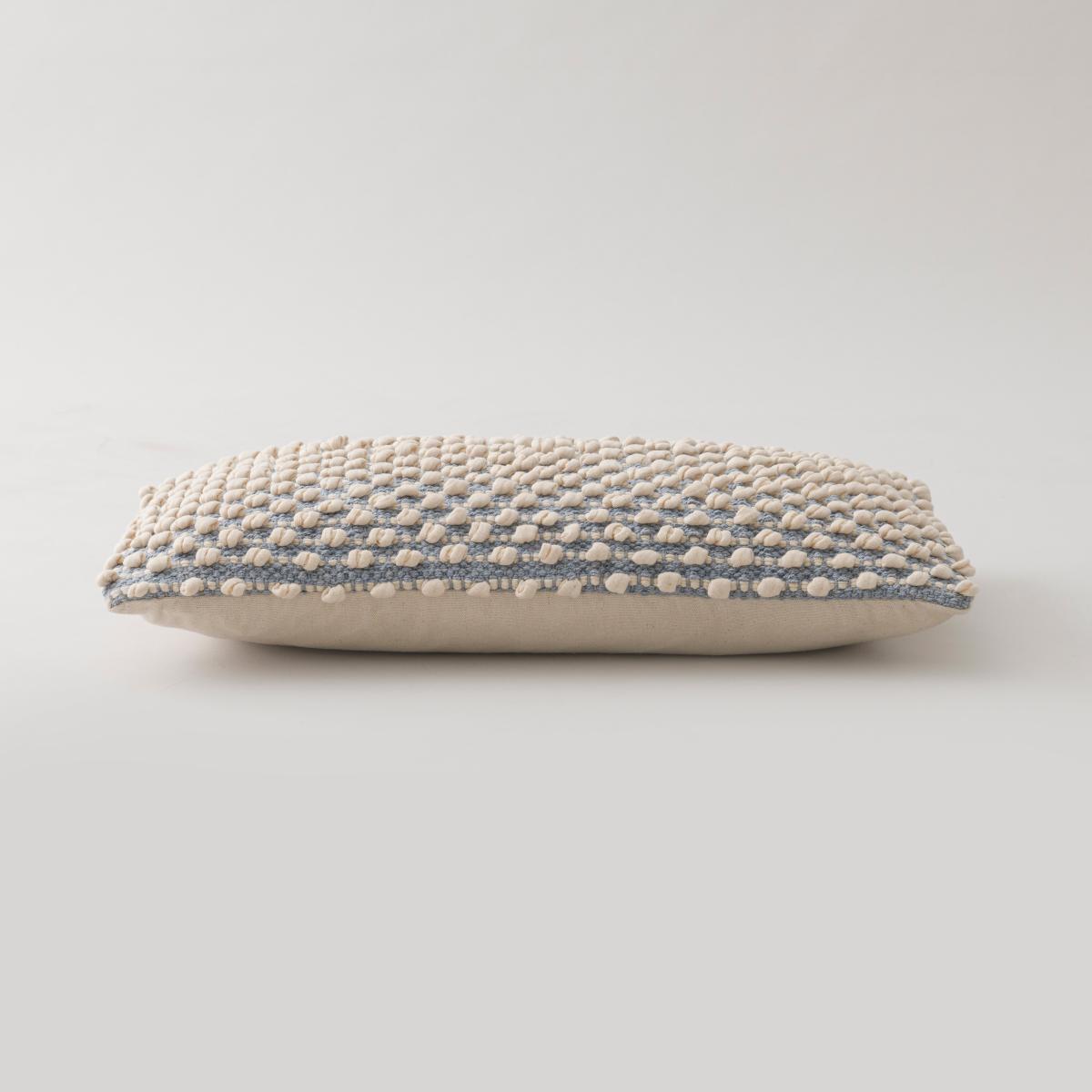 Jersey Bobble Rectangle Cushion Cover Duck Egg (Blue) – image 4