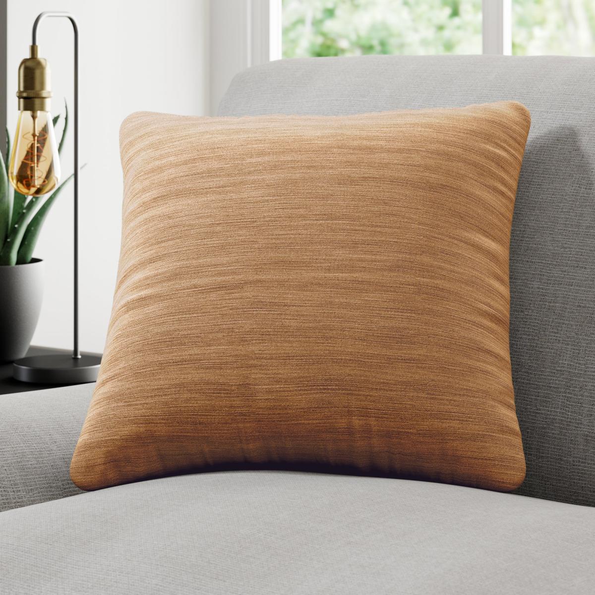 Austen Recycled Polyester Made to Measure Cushion Cover Austen Ochre – image 1
