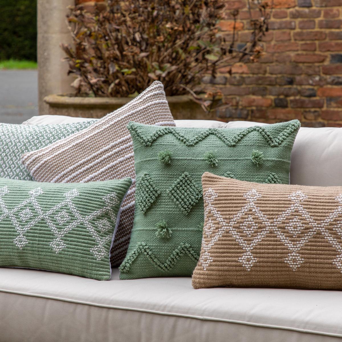 Ladwell Sage Green Cushion Cover Green/White – image 4