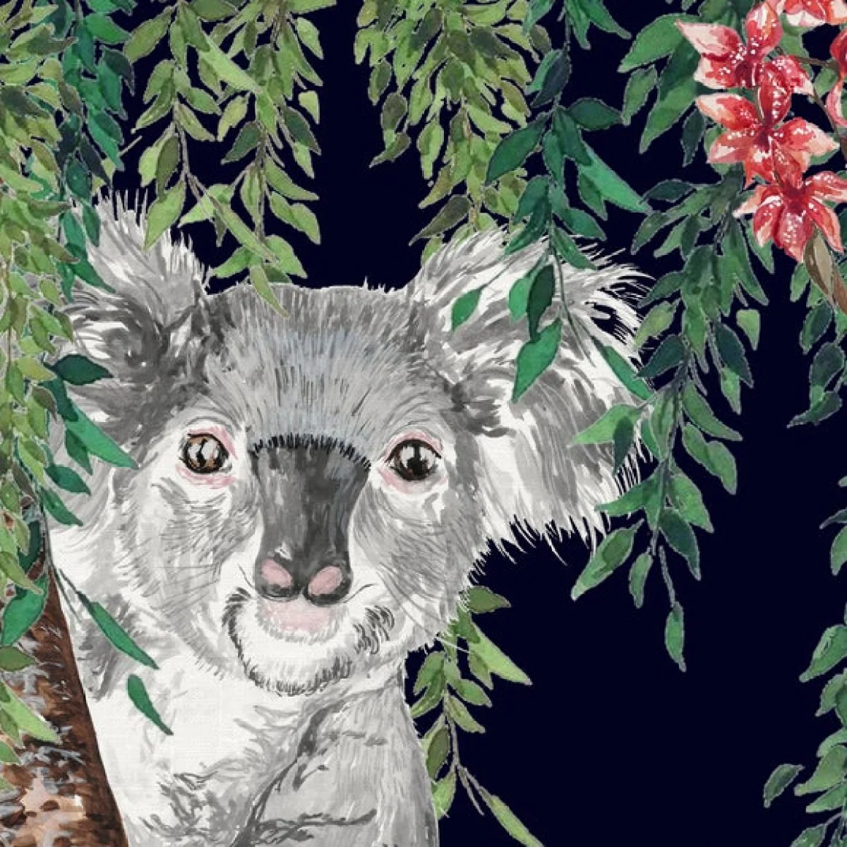 Jungle Koala Square Cushion Cover – image 2