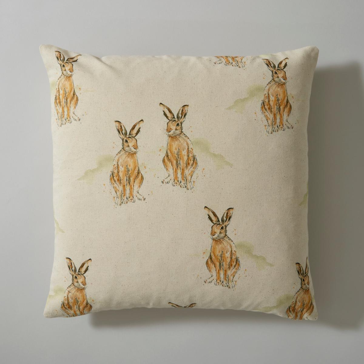 Hare Printed Cushion Cover Natural – image 3