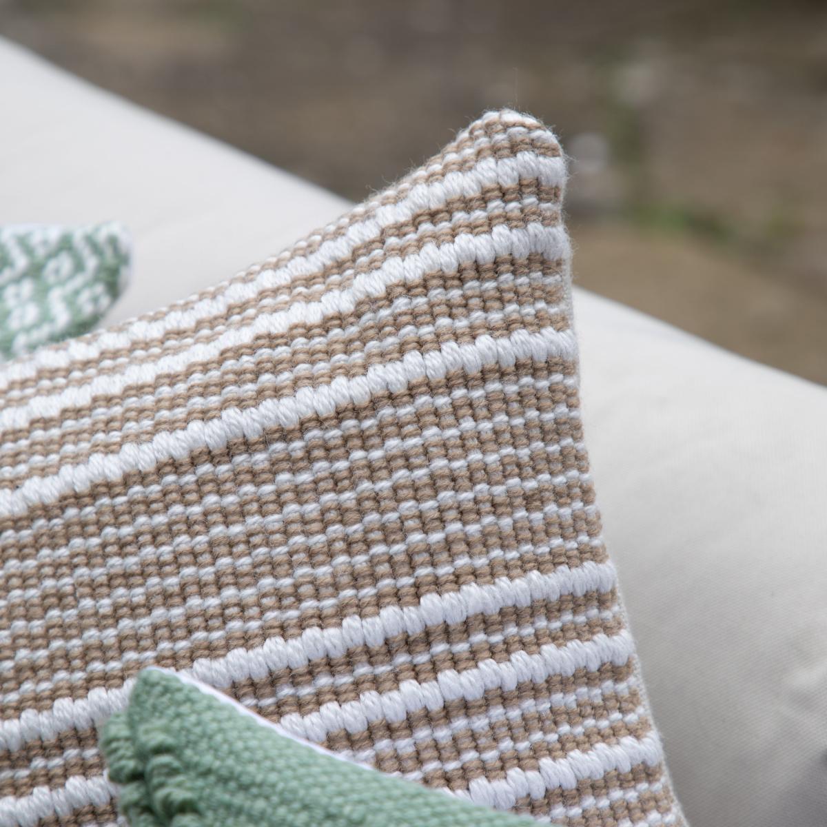 Arto Natural Stripe Cushion Cover Beige/White – image 3