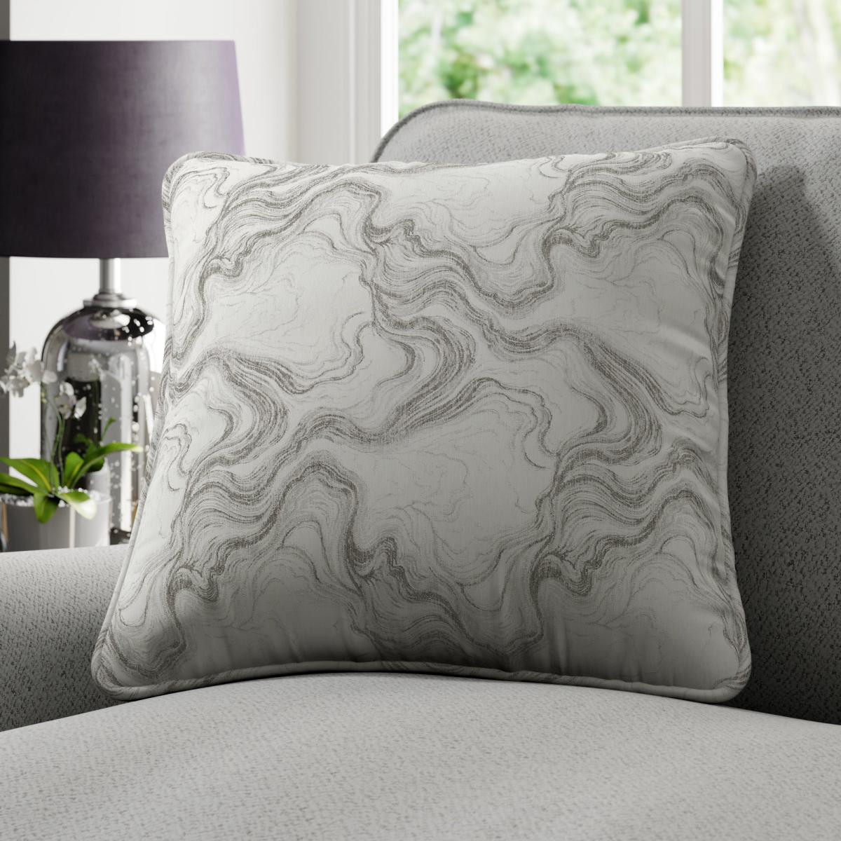 Marble Made to Measure Cushion Cover Silver – image 1