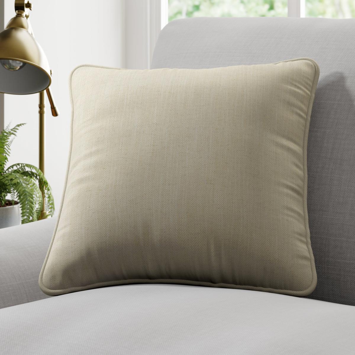 Herringbone Made to Measure Cushion Cover Herringbone Natural – image 1