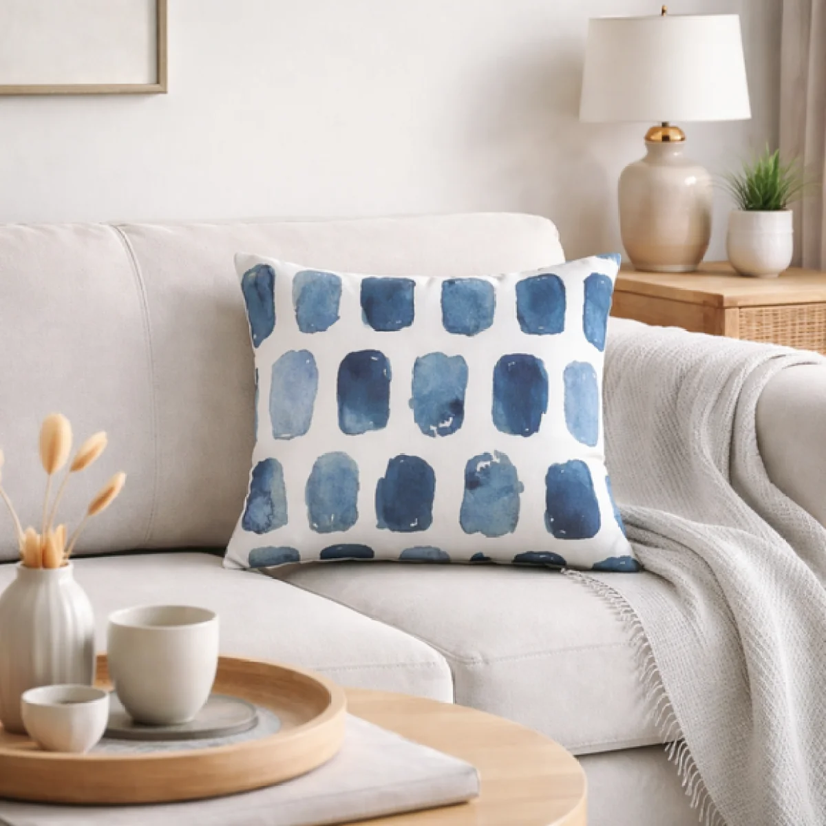 Ink Mark Square Cushion Cover – image 1