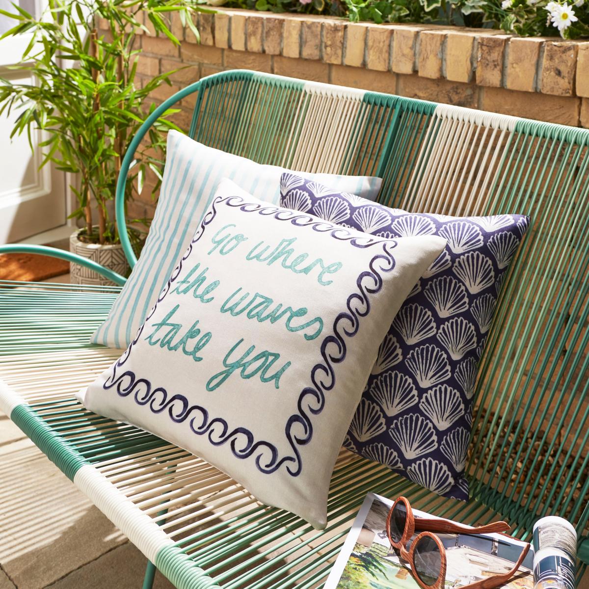 Pack of 3 Summer Breeze Outdoor Square Cushion Covers – image 1