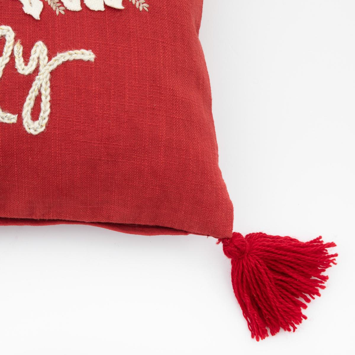Tis The Season Square Cushion Cover Red – image 2