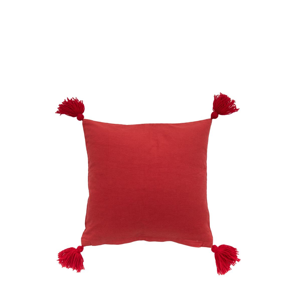 Tis The Season Square Cushion Cover Red – image 3