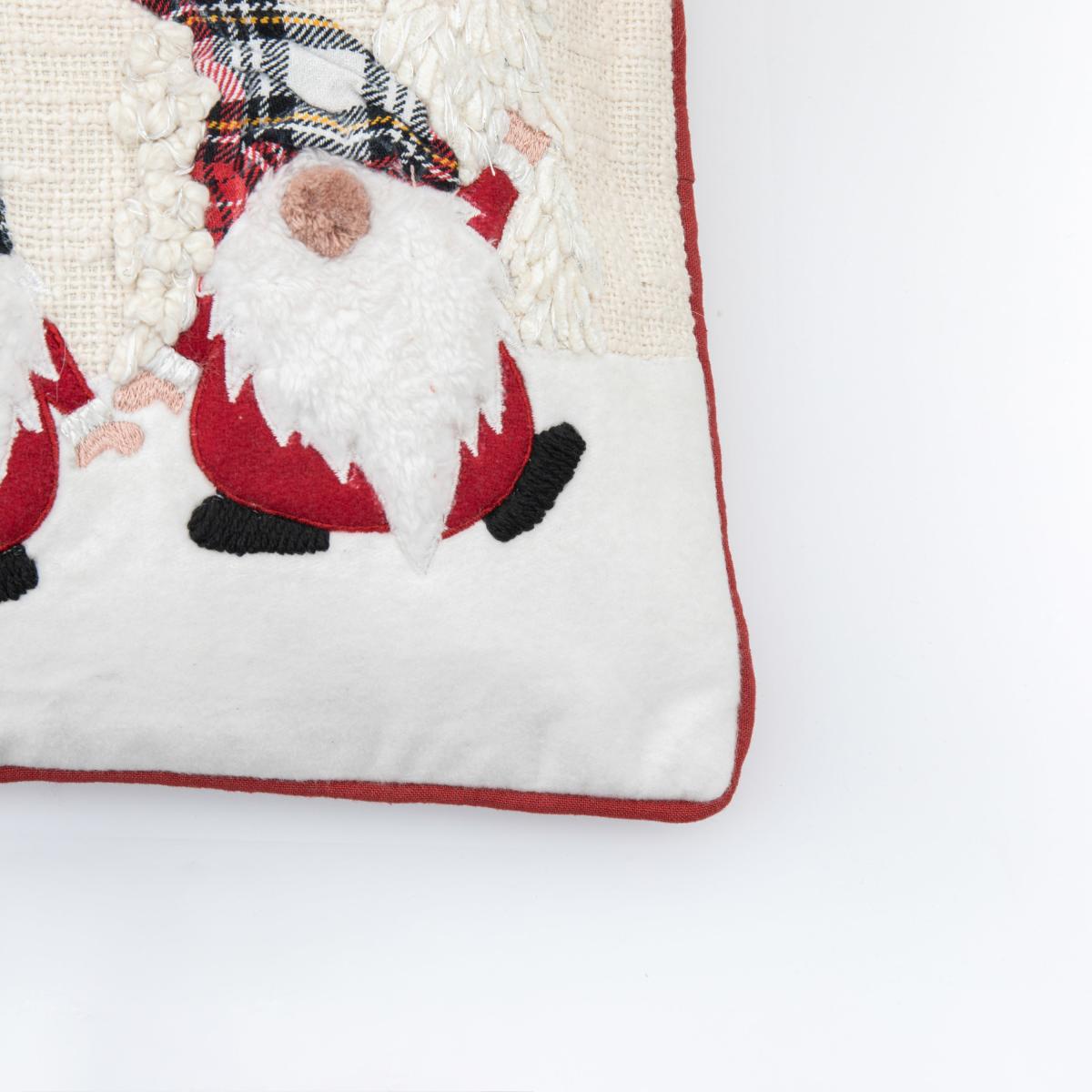 Festive Gnome Rectangular Cushion Cover Cream – image 2