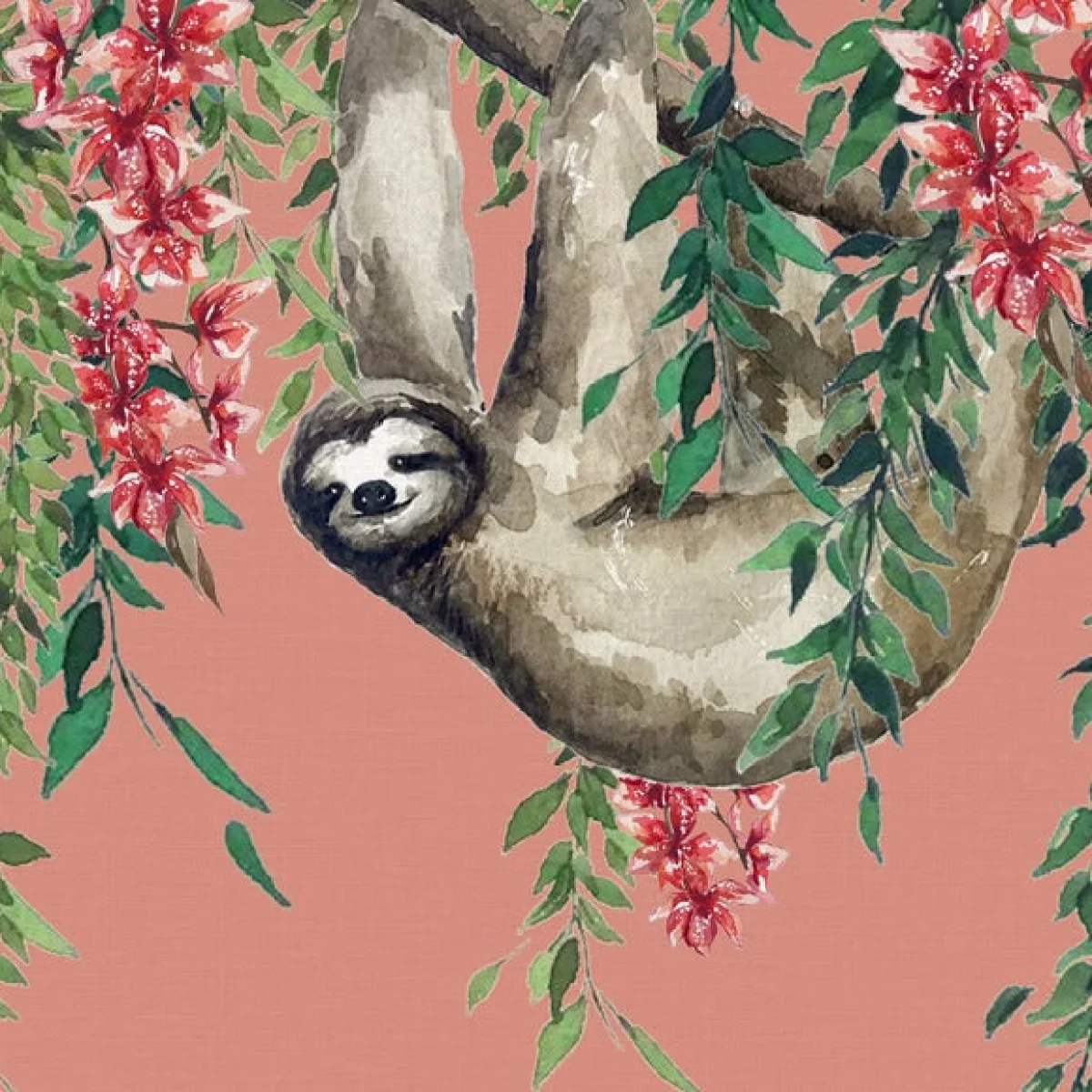 Jungle Sloth Square Cushion Cover – image 2