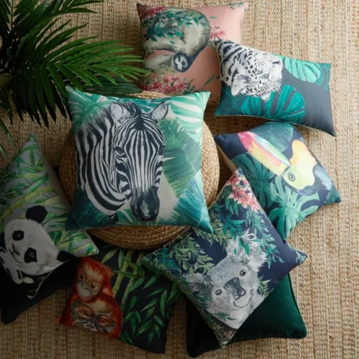 Jungle Sloth Square Cushion Cover – image 5
