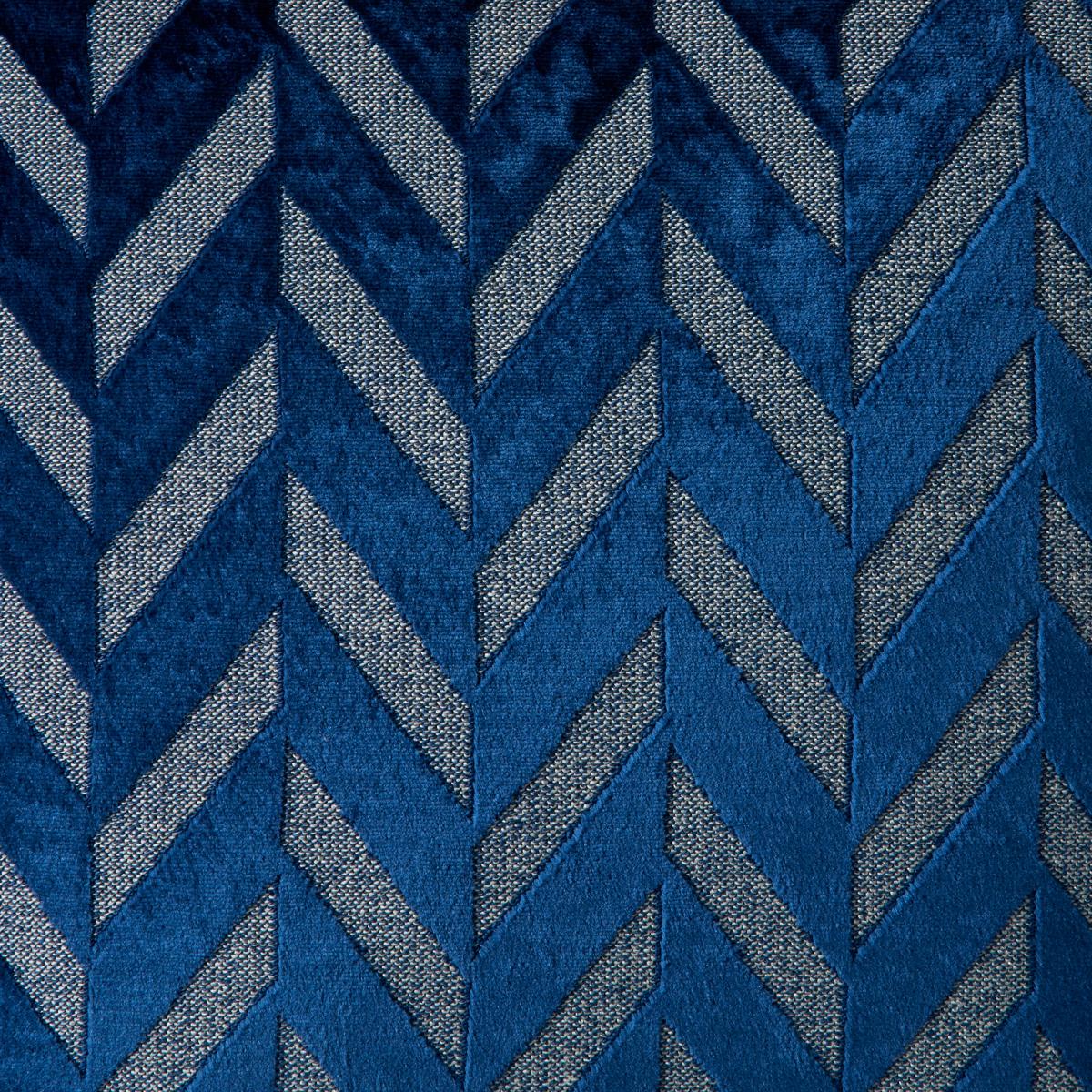 Cut Velvet Chevron Cushion Cover Navy – image 5