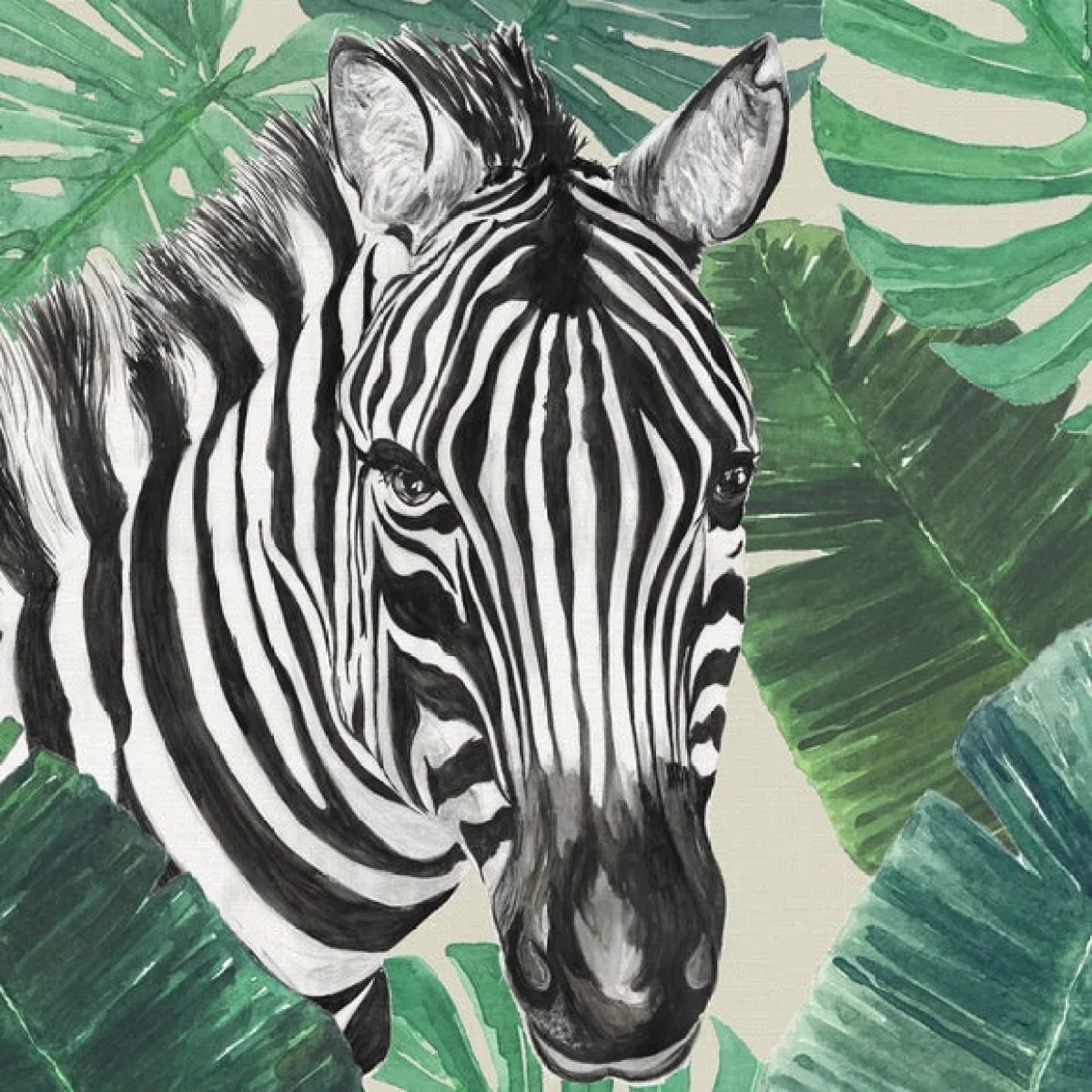 Jungle Zebra Square Cushion Cover – image 2