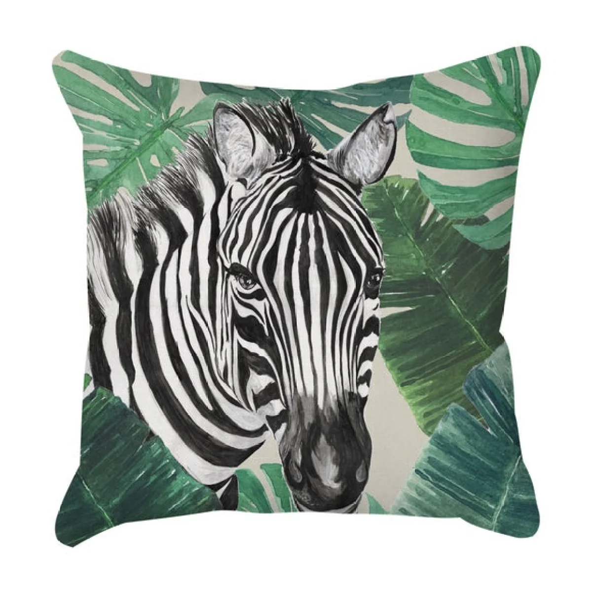 Jungle Zebra Square Cushion Cover – image 3