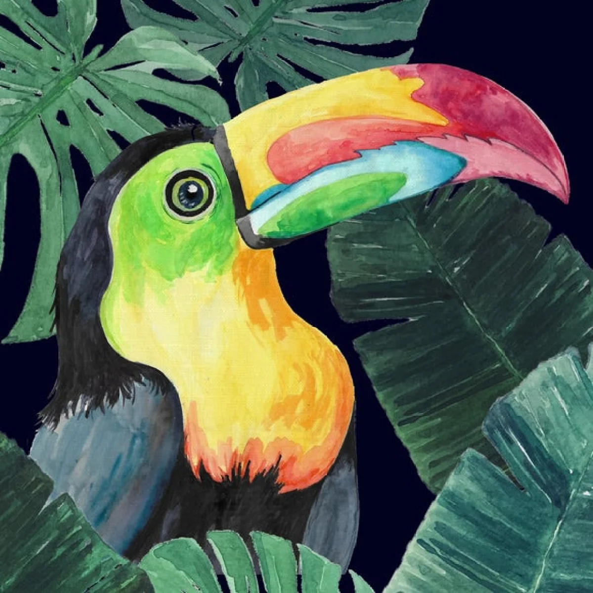 Jungle Toucan Square Cushion Cover – image 2