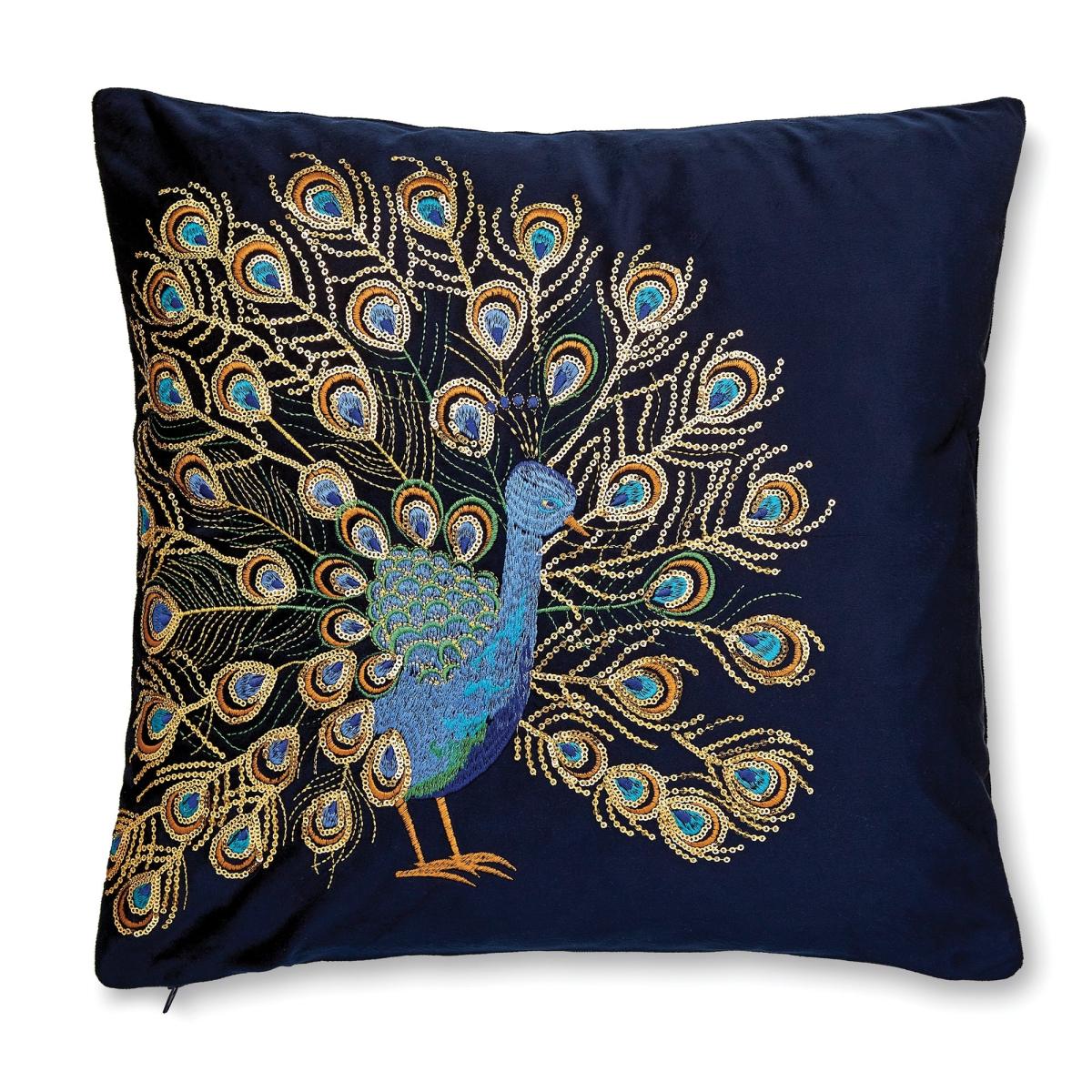Peacock Teal Cushion Cover Navy – image 2