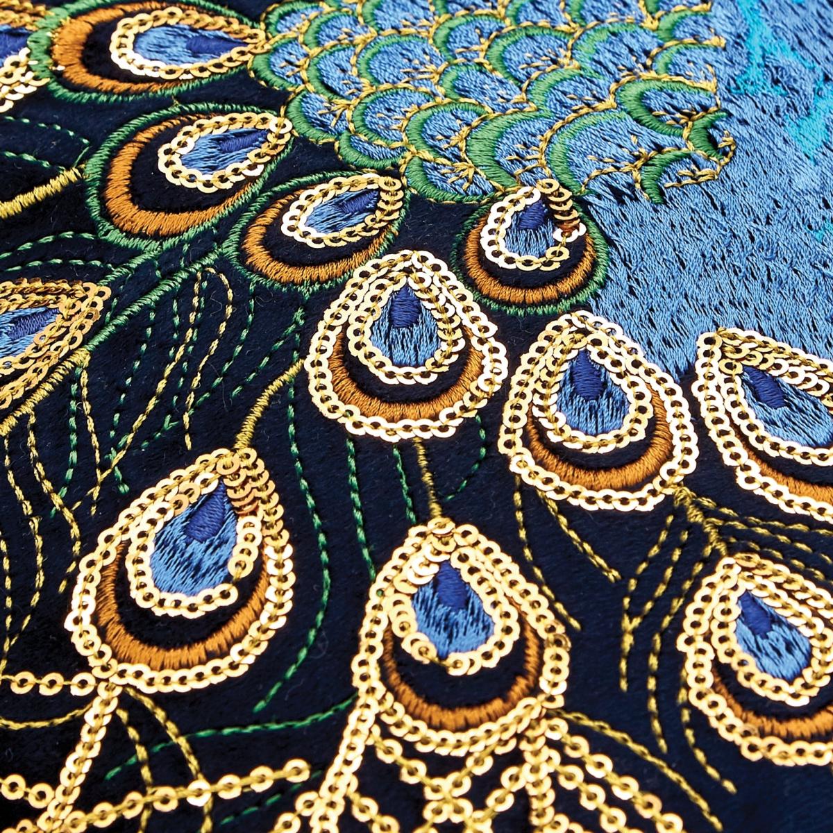 Peacock Teal Cushion Cover Navy – image 3