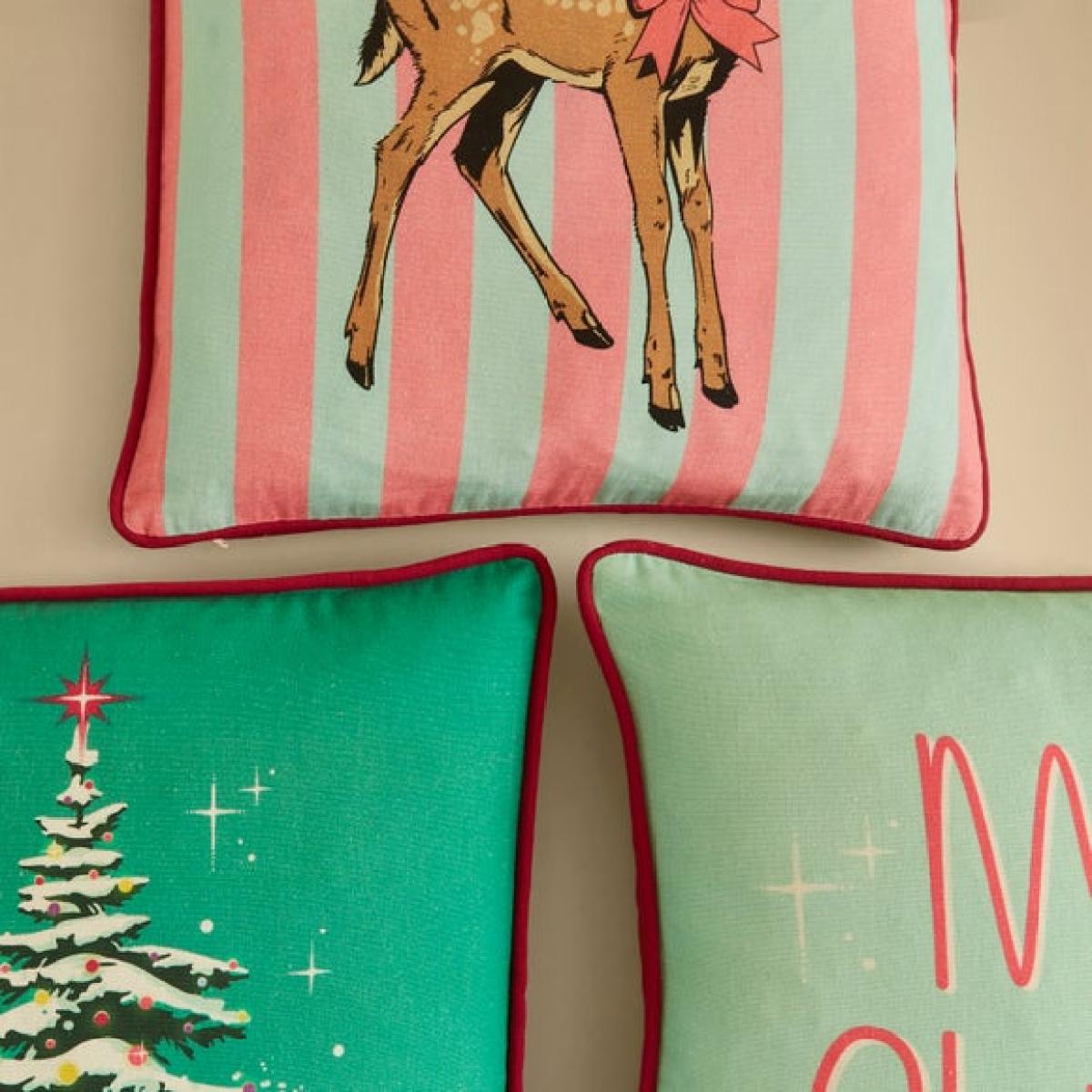 Set of 3 Kitschmas Square Cushion Covers – image 2