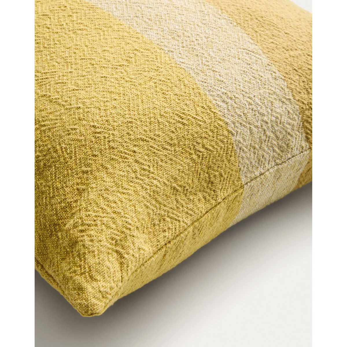 Nurei yellow cotton and linen cushion cover 50 x 50cm – image 2
