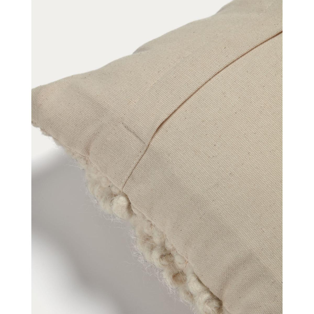 Vianney cushion cover, 100% beige cotton, 30 x 50 cm – image 4