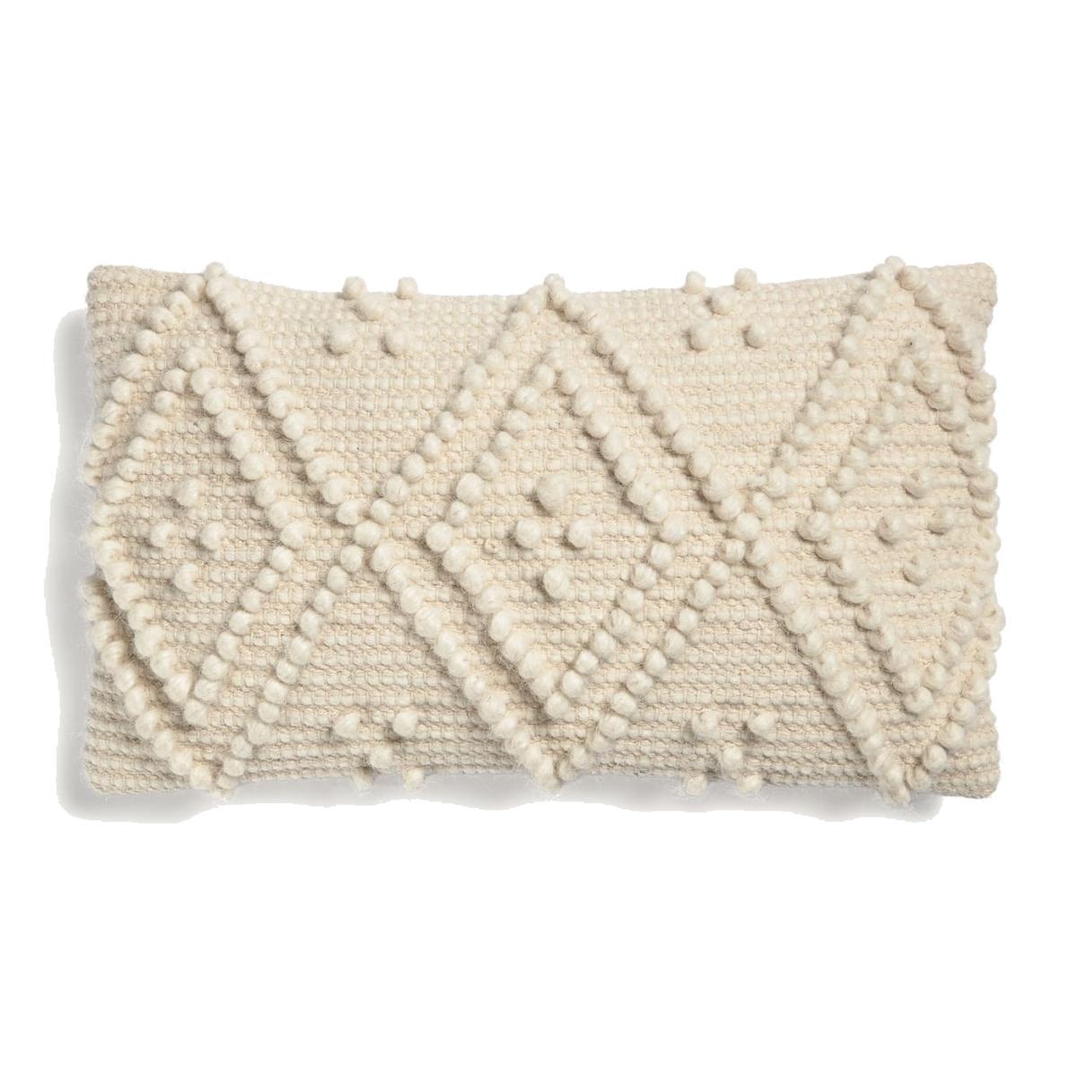 Vianney cushion cover, 100% beige cotton, 30 x 50 cm – image 1