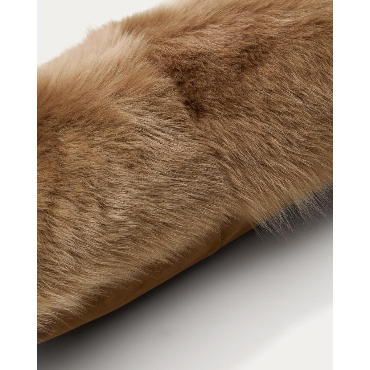 Katny brown, leather cushion cover, 30 x 50 cm – image 2