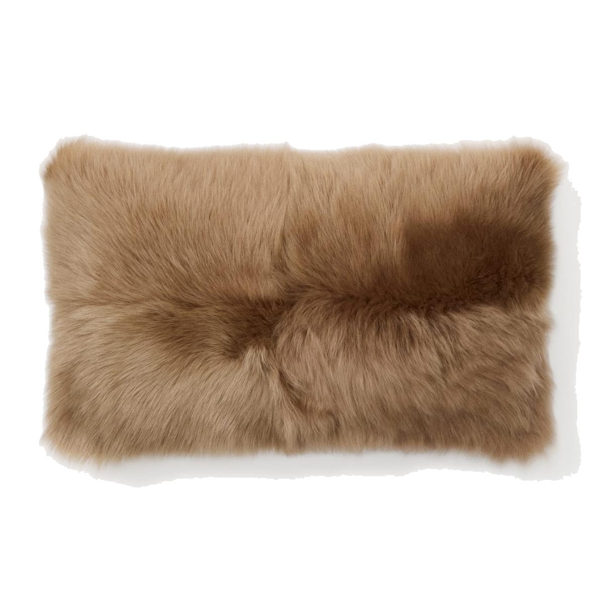 Katny brown, leather cushion cover, 30 x 50 cm – image 1