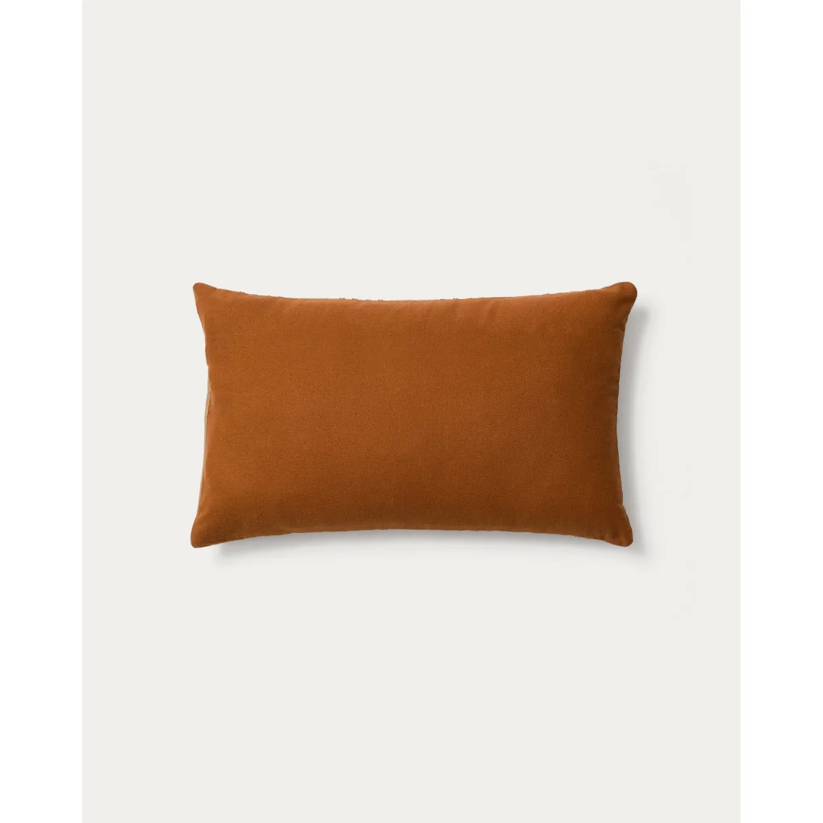 Amela cushion cover in velvet with beige embroidered stripe 50 x 30 cm – image 5