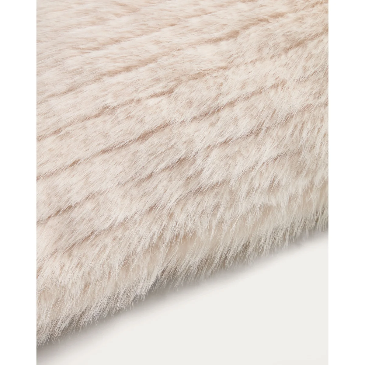 Derolia ecru striped fur effect cushion cover 40 x 60 cm – image 3