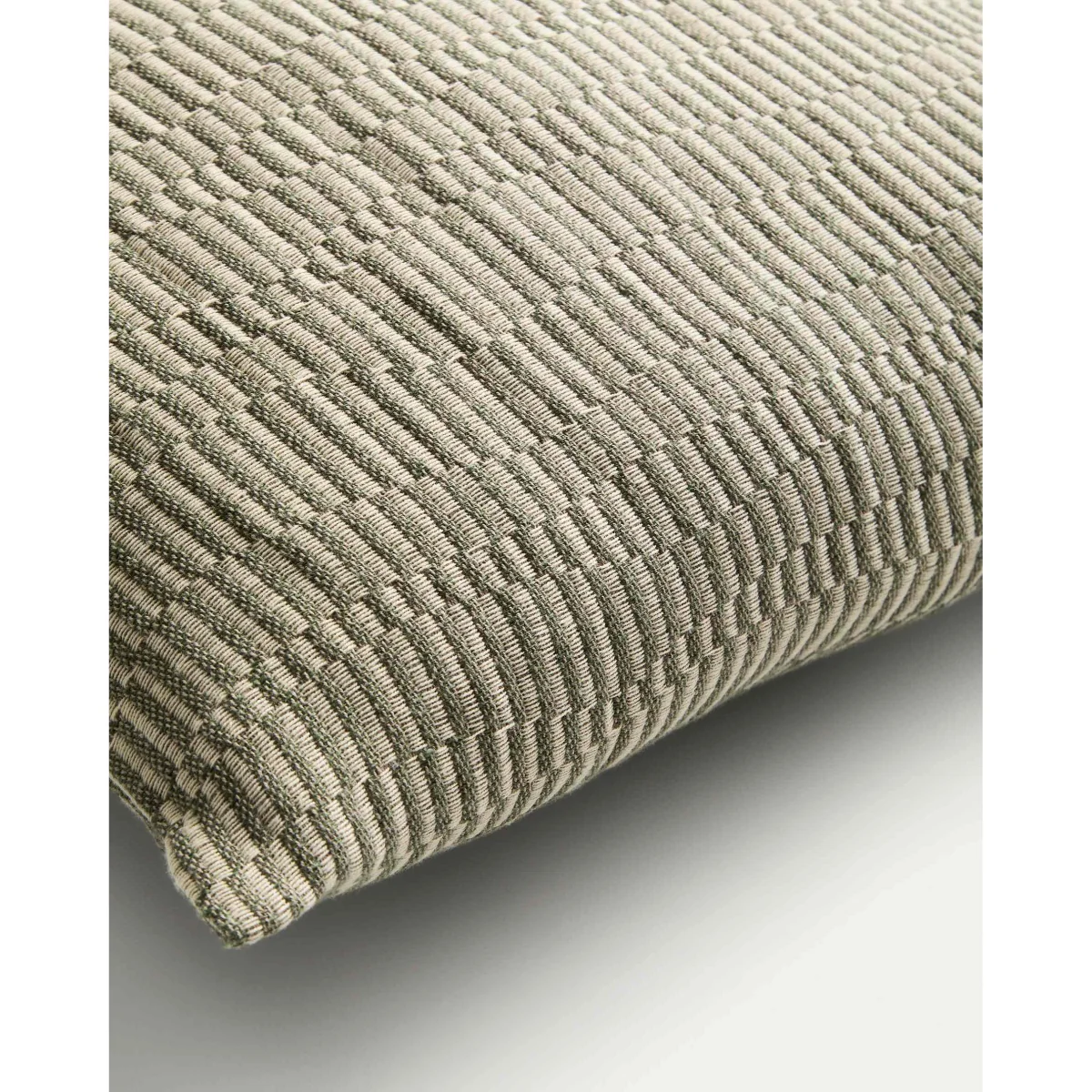 Nerel green cotton and linen jacquard cushion cover 50 x 50cm – image 2