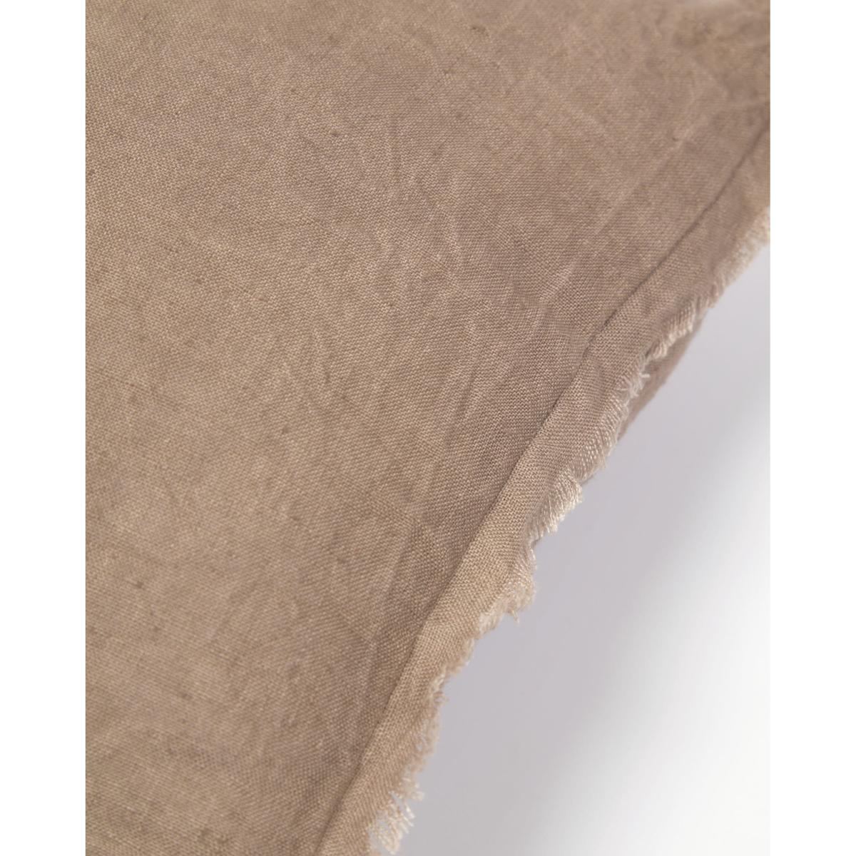 Draupadi cushion cover 100% linen in brown 30 x 50 cm – image 3