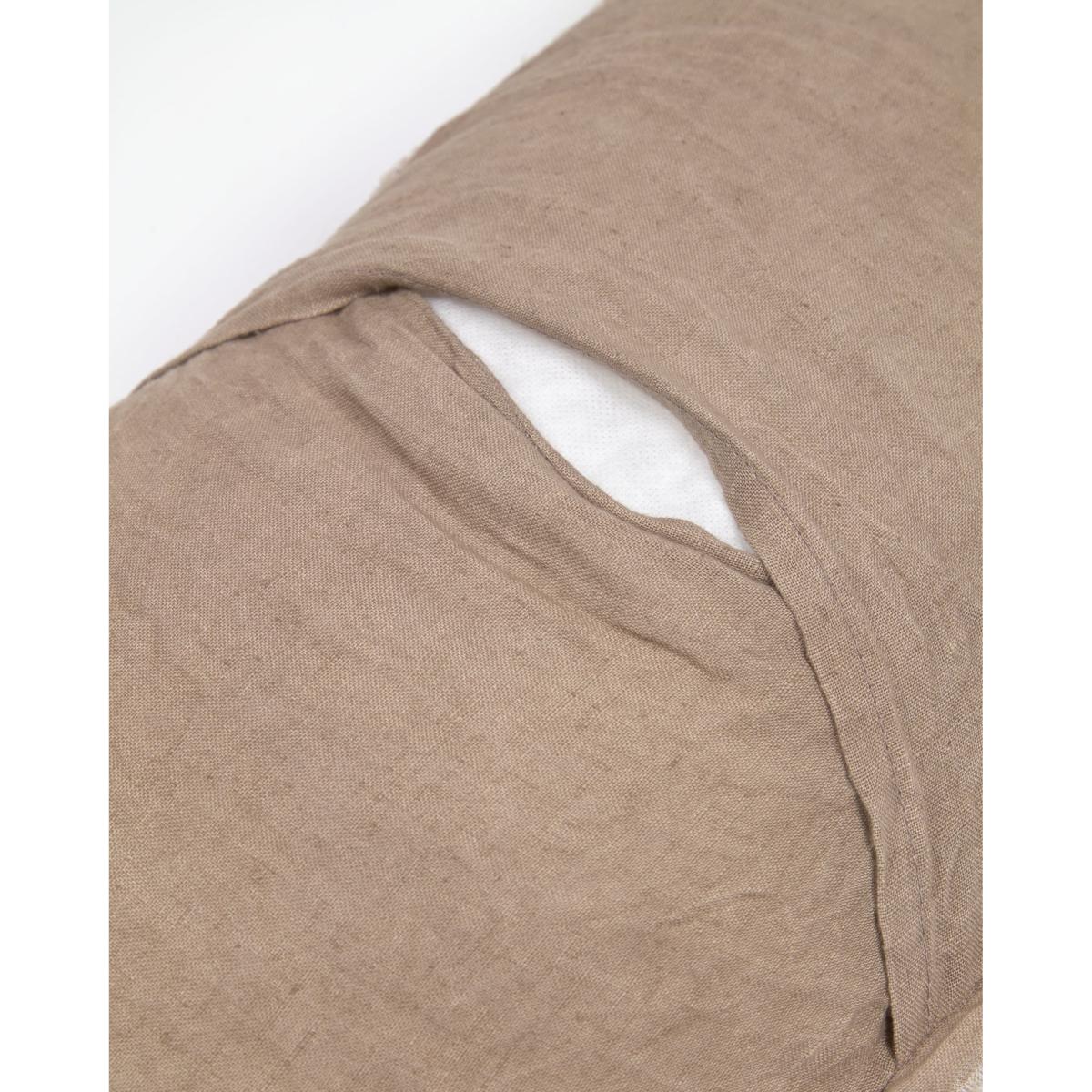 Draupadi cushion cover 100% linen in brown 30 x 50 cm – image 5