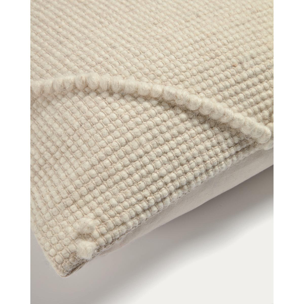 Vianney cushion cover, 100% beige cotton, 45 x 45 cm – image 3