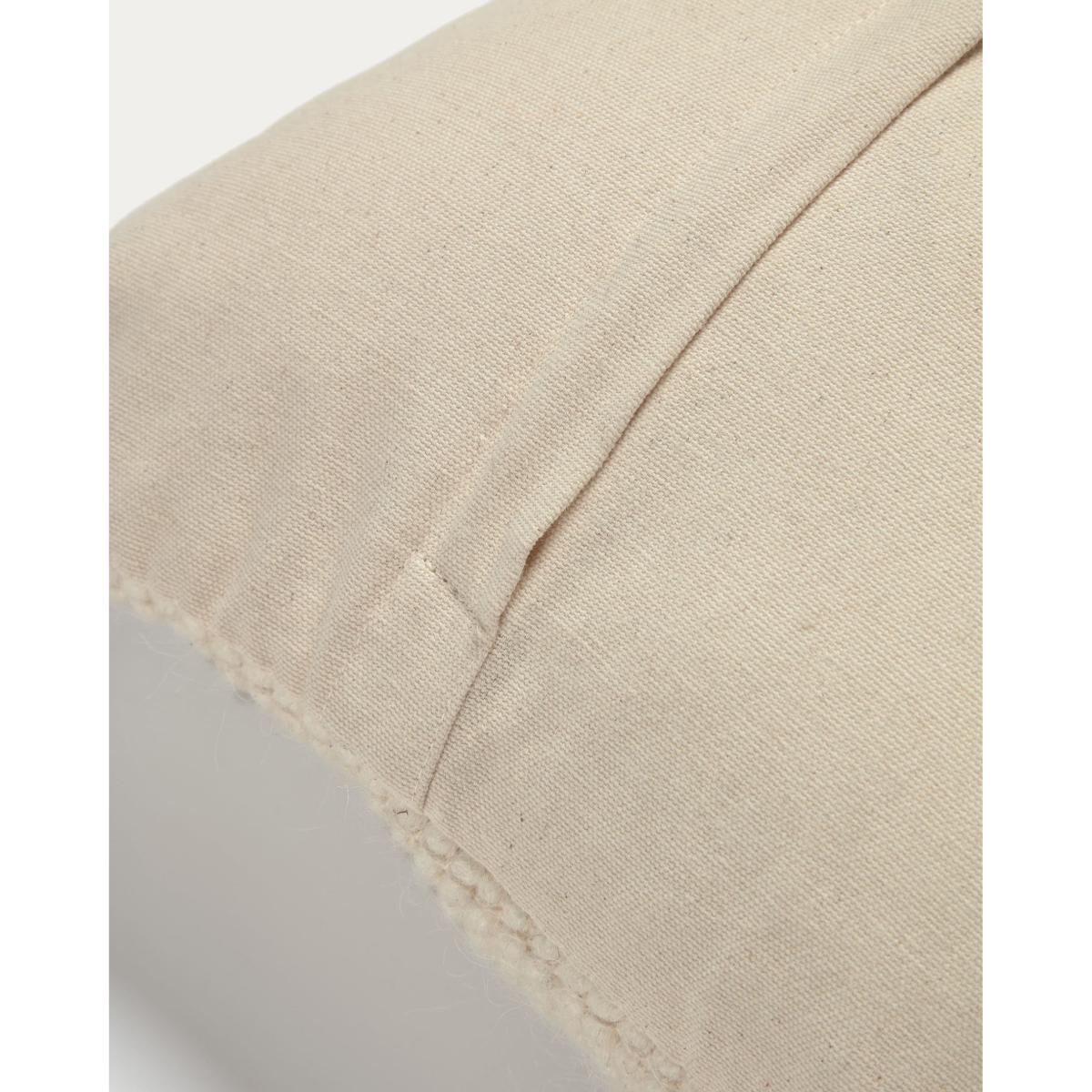 Vianney cushion cover, 100% beige cotton, 45 x 45 cm – image 4