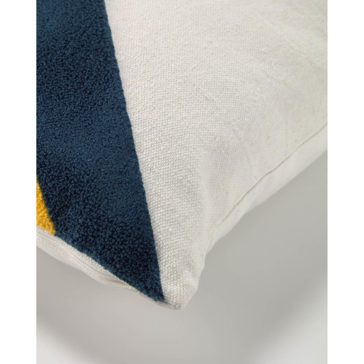 Itri 100% cotton multi-colour rhombus cushion cover white 45 x 45 cm – image 2